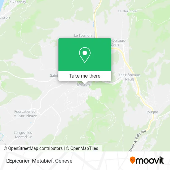L'Epicurien Metabief map