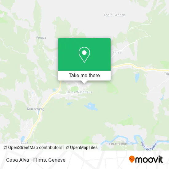 Casa Alva - Flims map