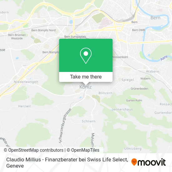 Claudio Millius - Finanzberater bei Swiss Life Select map