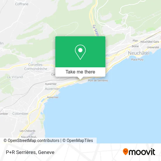 P+R Serrières map
