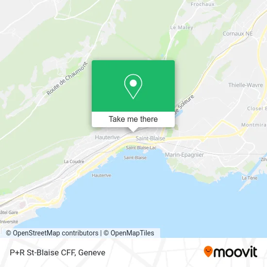 P+R St-Blaise CFF map