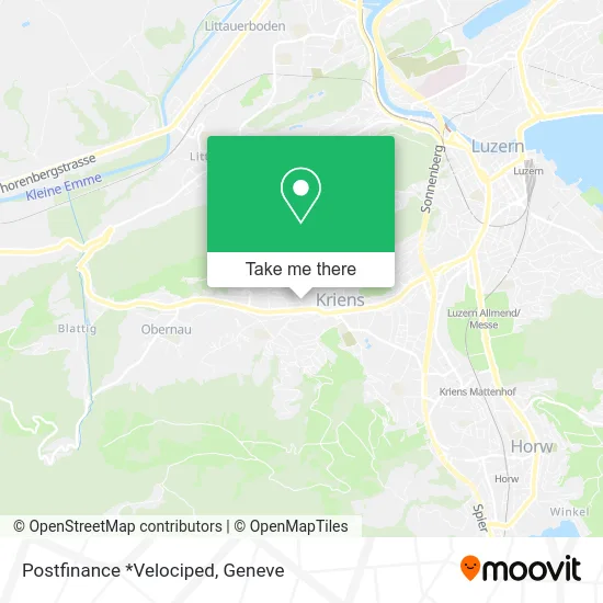 Postfinance *Velociped map