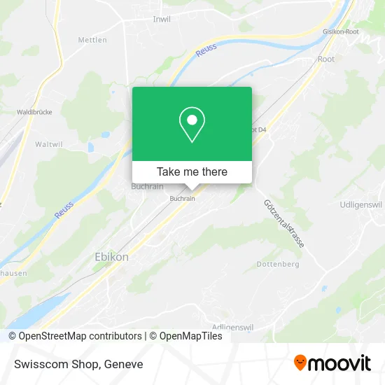 Swisscom Shop map