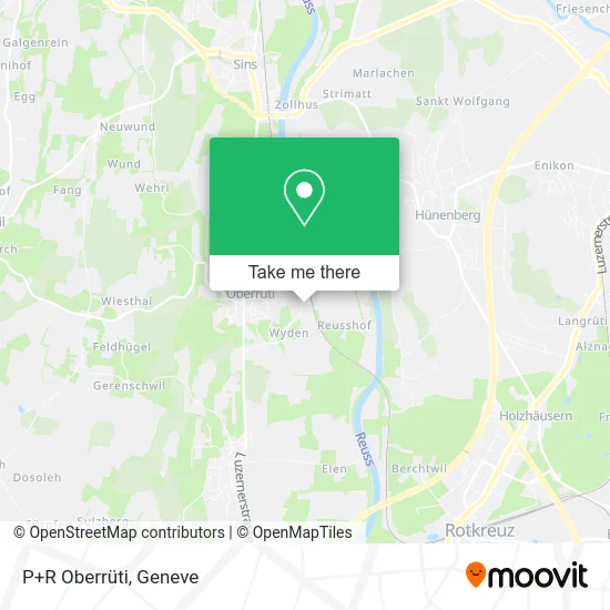 P+R Oberrüti map