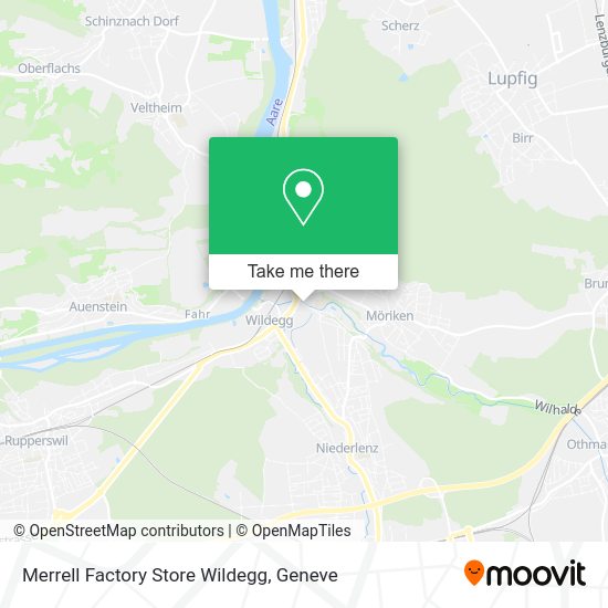 Merrell Factory Store Wildegg map
