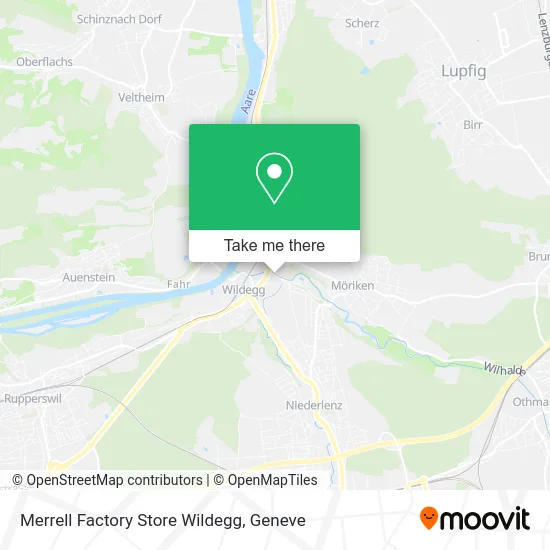 Merrell Factory Store Wildegg map
