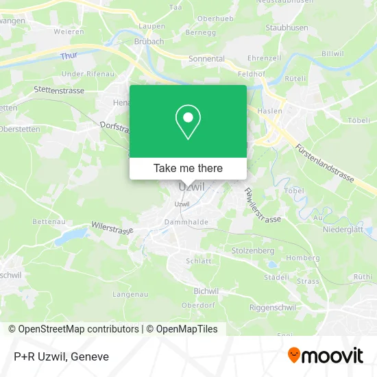 P+R Uzwil map