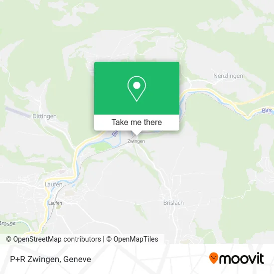 P+R Zwingen map