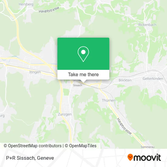 P+R Sissach map