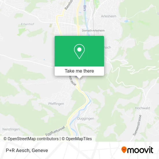 P+R Aesch map