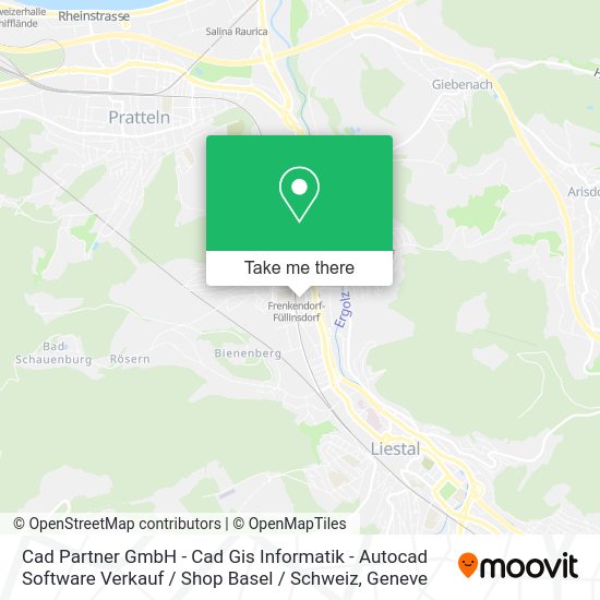 Cad Partner GmbH - Cad Gis Informatik - Autocad Software Verkauf / Shop Basel / Schweiz map