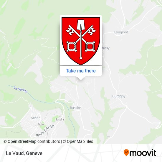Le Vaud map