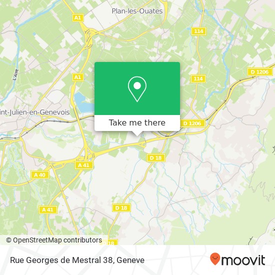 Rue Georges de Mestral 38 map
