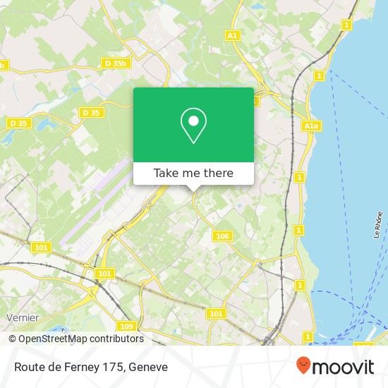 Route de Ferney 175 Karte