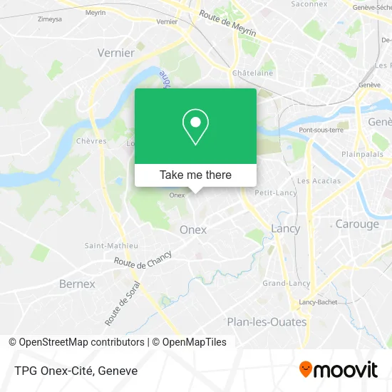 TPG Onex-Cité map