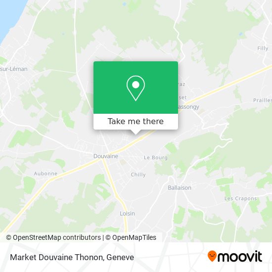 Market Douvaine Thonon map