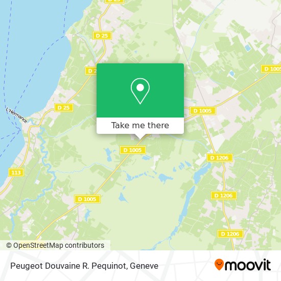 Peugeot Douvaine R. Pequinot map