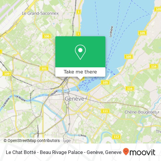 Le Chat Botté - Beau Rivage Palace - Genève map