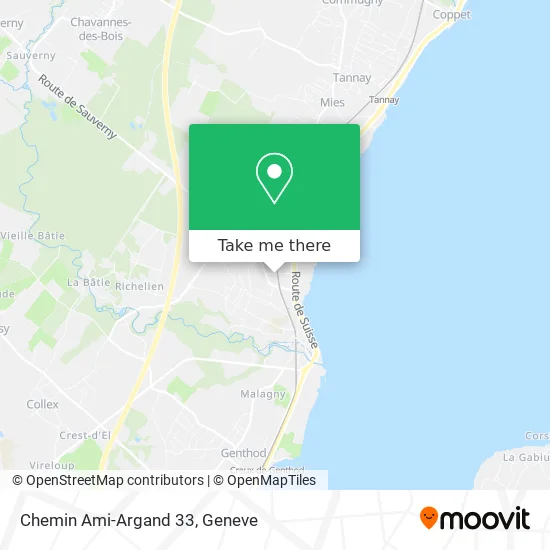 Chemin Ami-Argand 33 map