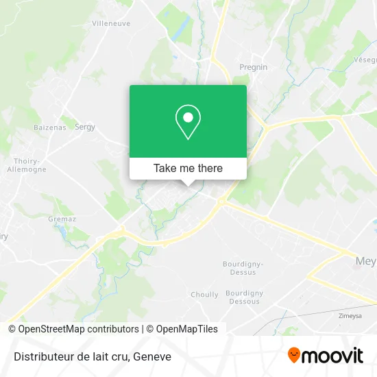 Distributeur de lait cru map