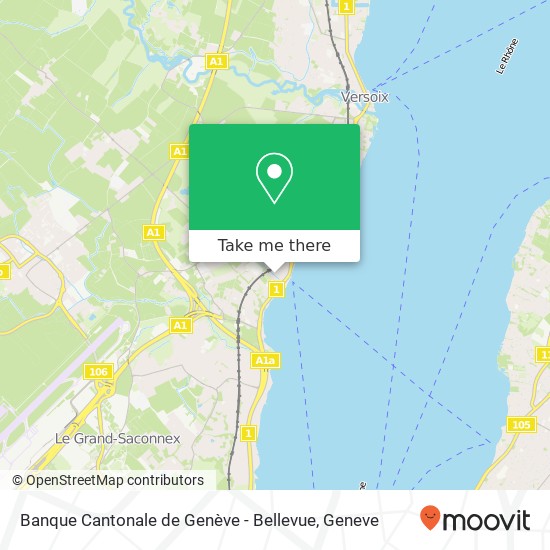 Banque Cantonale de Genève - Bellevue map