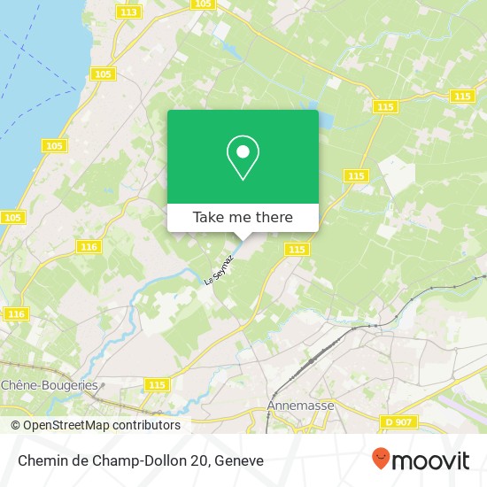 Chemin de Champ-Dollon 20 Karte