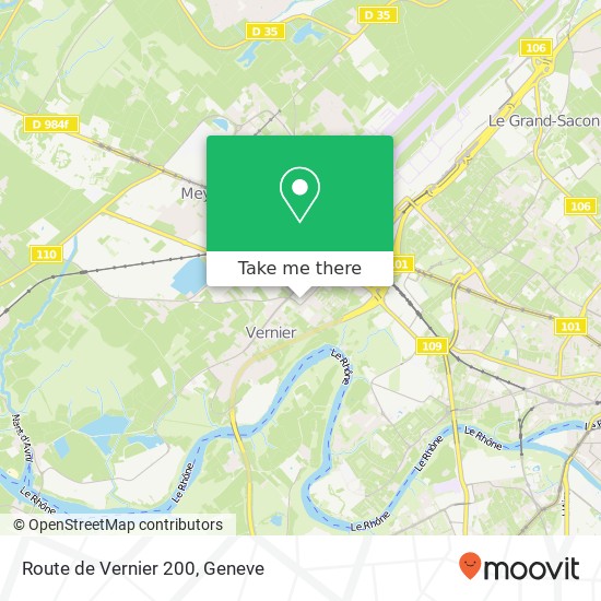 Route de Vernier 200 Karte