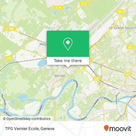 TPG Vernier Ecole map