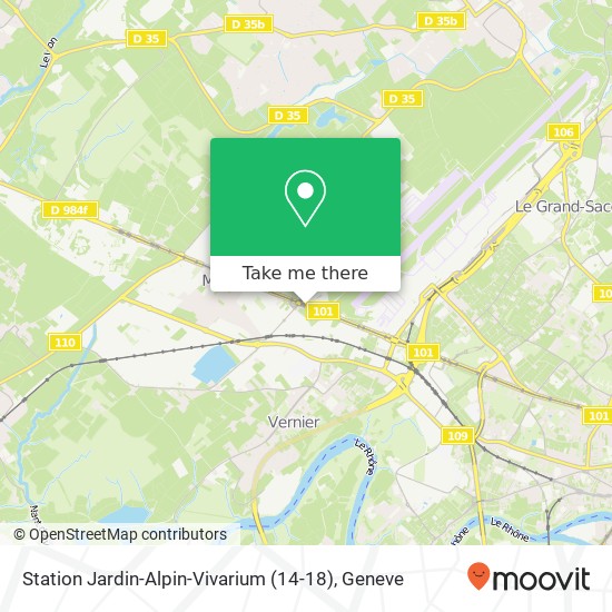 Station Jardin-Alpin-Vivarium (14-18) Karte