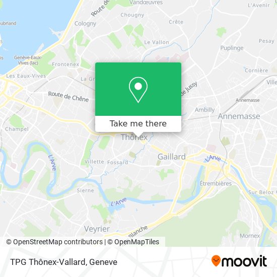 TPG Thônex-Vallard Karte