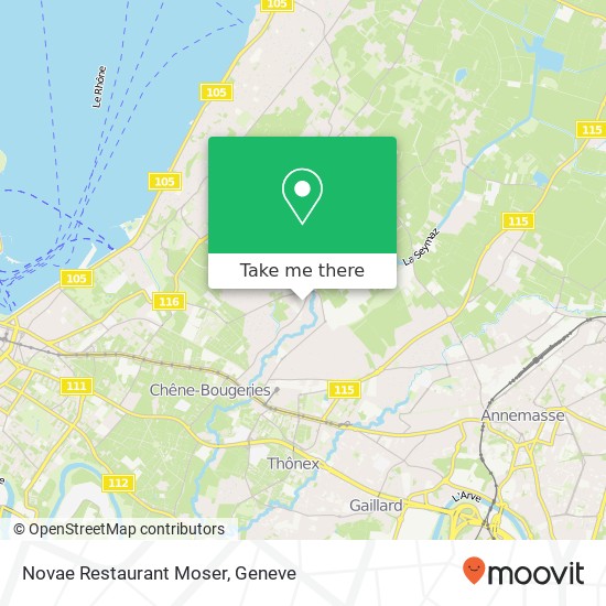 Novae Restaurant Moser map