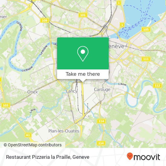 Restaurant Pizzeria la Praille map