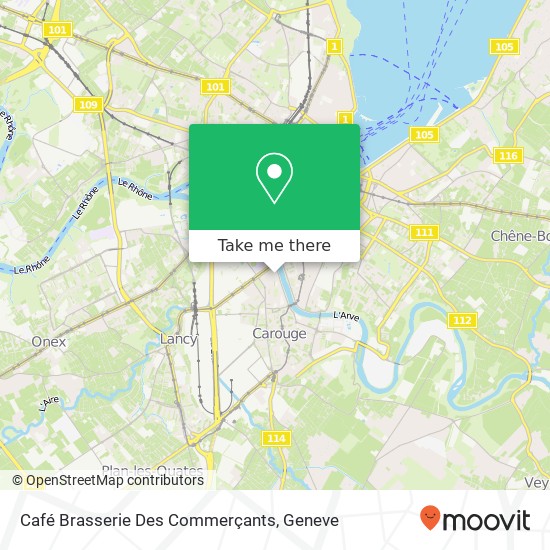 Café Brasserie Des Commerçants map
