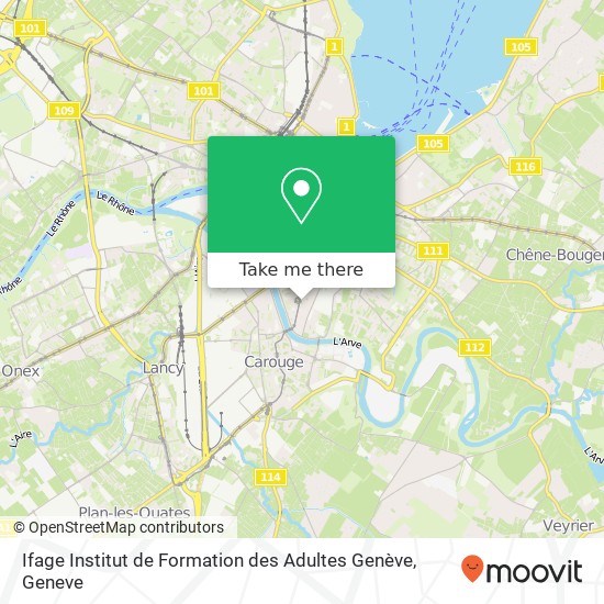 Ifage Institut de Formation des Adultes Genève map