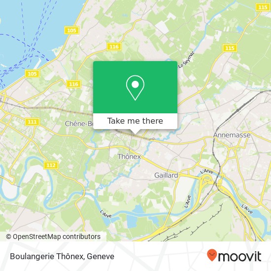Boulangerie Thônex map