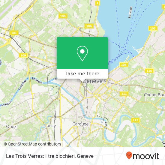 Les Trois Verres: I tre bicchieri map
