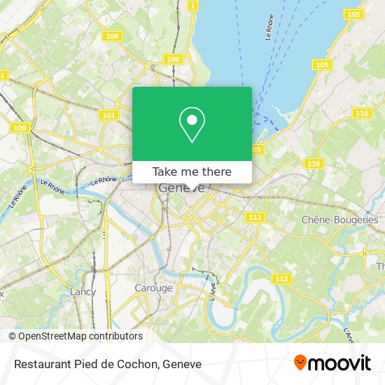 Restaurant Pied de Cochon map