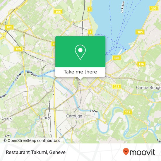Restaurant Takumi map