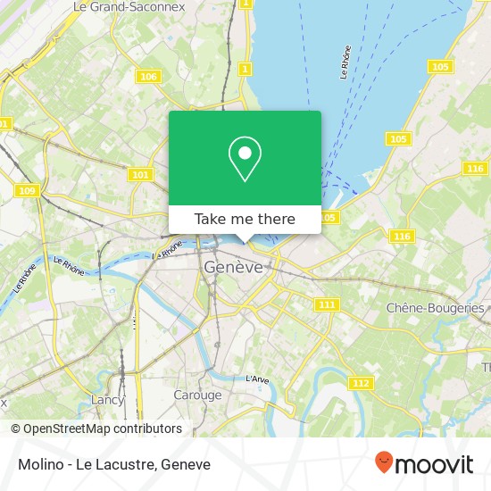 Molino - Le Lacustre map