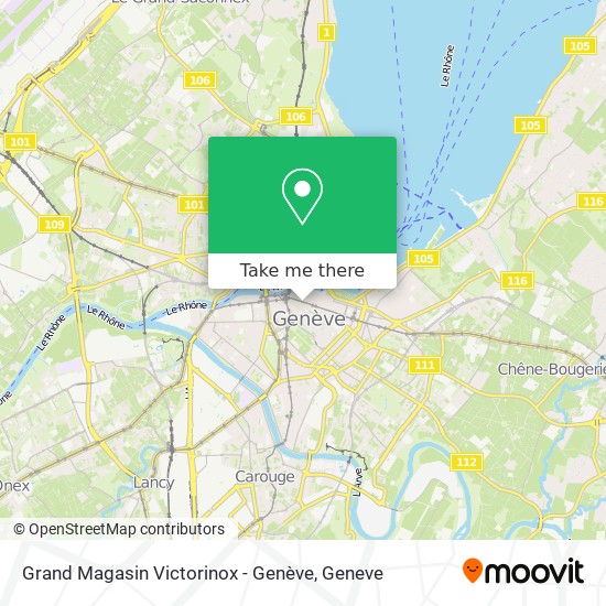 Grand Magasin Victorinox - Genève Karte