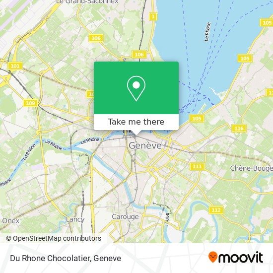 Du Rhone Chocolatier map