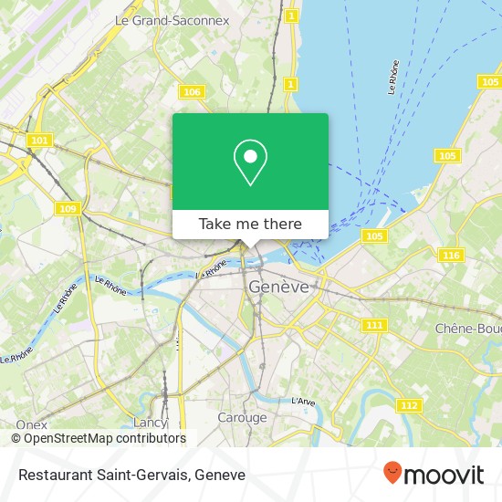 Restaurant Saint-Gervais map