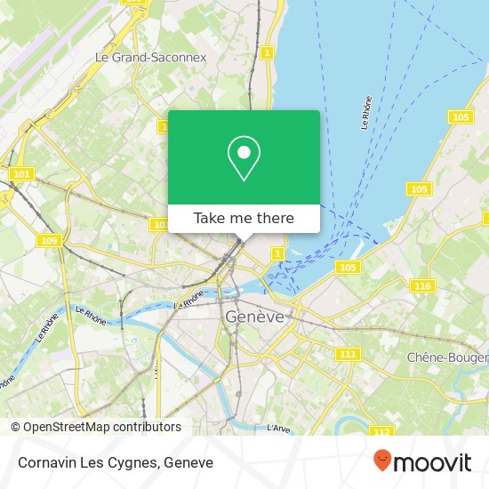 Cornavin Les Cygnes map