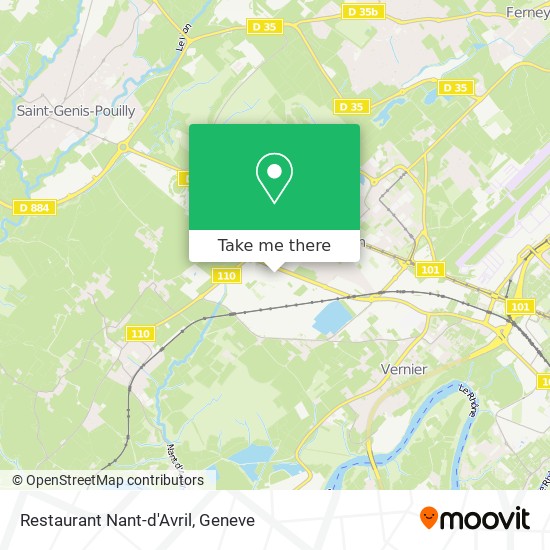 Restaurant Nant-d'Avril map
