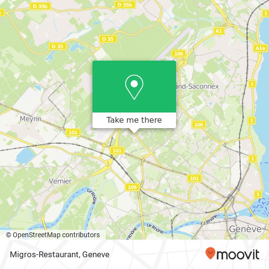 Migros-Restaurant map