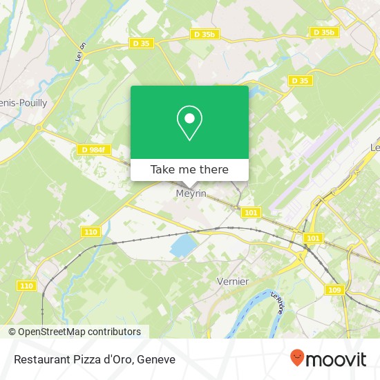 Restaurant Pizza d'Oro map