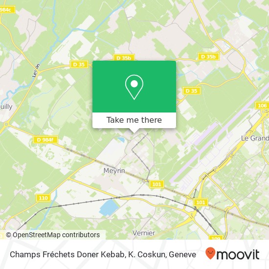 Champs Fréchets Doner Kebab, K. Coskun map