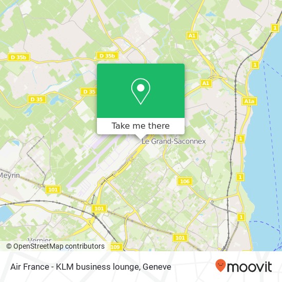 Air France - KLM business lounge map