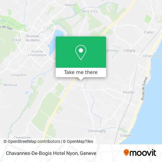 Chavannes-De-Bogis Hotel Nyon map