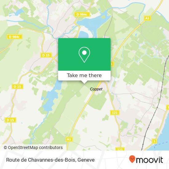 Route de Chavannes-des-Bois Karte